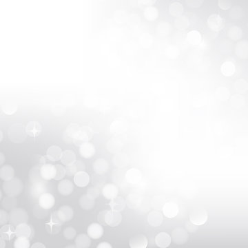 Silver Bokeh Background