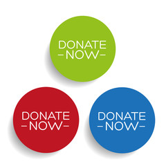 Donate now label vector