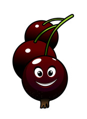 Cartoon tasty currant berries