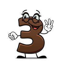 Cheerful cartoon number three