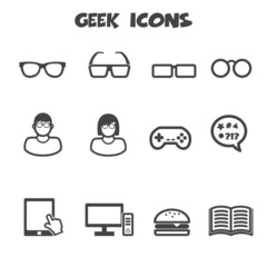 geek icons - obrazy, fototapety, plakaty
