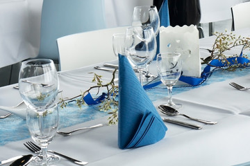 Table set for dinner party