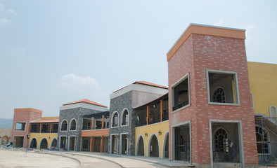 building on construction site