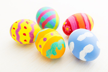 Fototapeta na wymiar Colourful painted easter egg