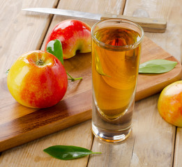 Apple juice and apples