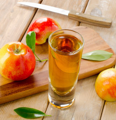 Apple juice and apples
