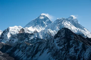 Photo sur Plexiglas Everest Versant ouest du mont Everest et Lhotse, Népal