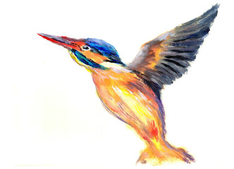 oil painting bird