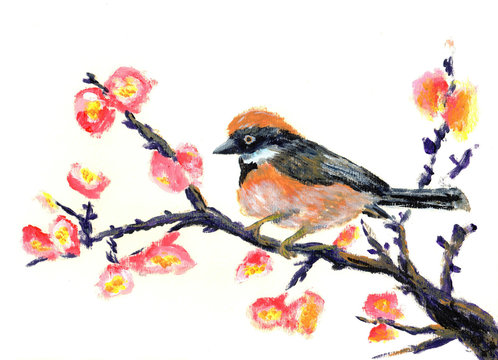 oil painting bird