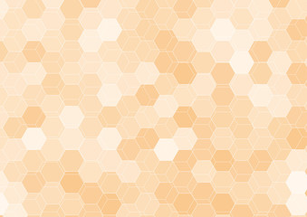 Orange hexagon abstract background template