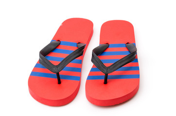 Isolated slippers flip