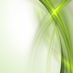 Obraz premium Abstract green waving background