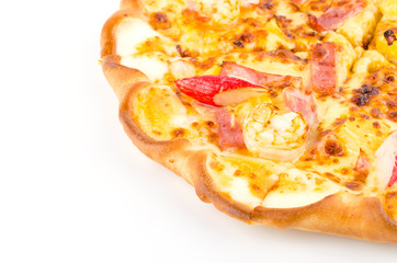 Pizza isolated white background