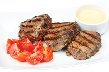 Grilled meat with vegetables