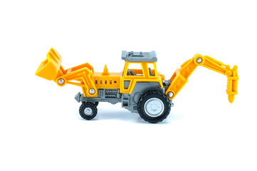 tractor toy in yellow color