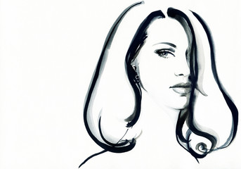 abstract  woman portrait