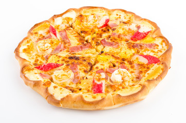 Pizza isolated white background