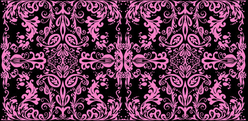 band with pink floral curles