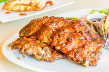 Bbq ribs steak