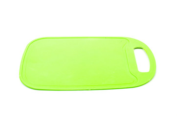 Plastic cutting board isolated white background