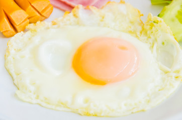 Fried egg and breakfast