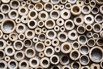 bamboo cross slice on wall