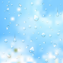Summer  background. waterdrops