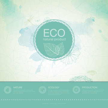 Ecology background. web and mobile interface template