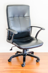 Black leather business office chair