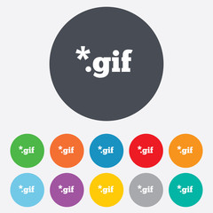 File GIF sign icon. Download image file.