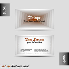 Vector old-style retro vintage business card