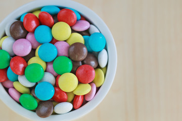 sweet color candy on the vase