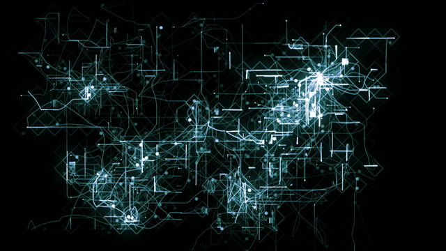 Abstract animated background of a network concept.