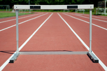 Hurdle on the stadium