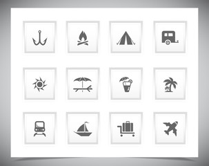 Vector vacation buttons