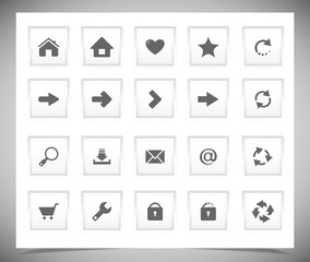 White buttons for web