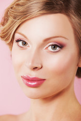 Fototapeta premium Glamour portrait of beautiful woman model.