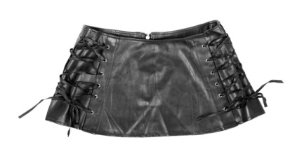 Black leather skirt