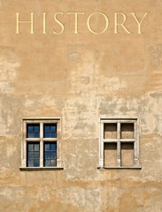 Fototapeta na wymiar History antique building wall background