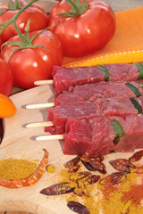brochettes de boeuf