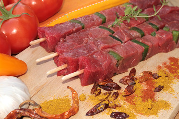 brochettes de boeuf