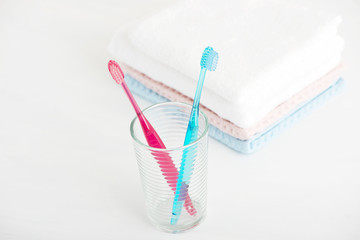 歯ブラシ　ペア　タオル