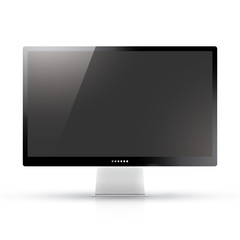 Isolated realistic computer display vector illustration.