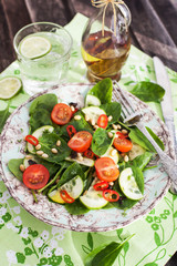 Healthy fresh spring salad