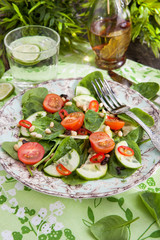Healthy fresh spring salad