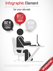 INFOGRAPHIC OFFICE MAN BUSINESS 2 RED