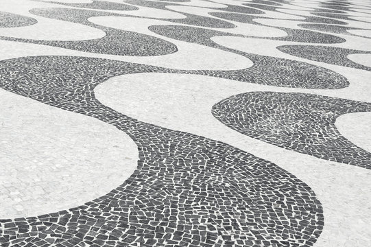 Copacabana Beach Boardwalk Rio de Janeiro Brazil