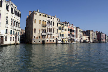 Fototapeta premium Houses and Buildings in water of Venice Grand Channel