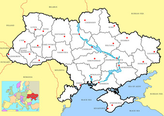 map of ucraine