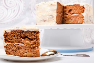 Two layer apple cake